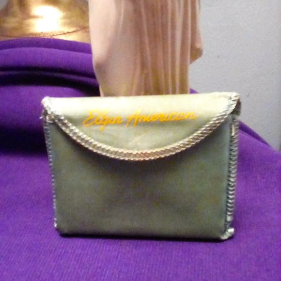 ELGIN AMERICAN COMPACT VINTAGE GOLDEN BRASS 1950s - Picture 7 of 9